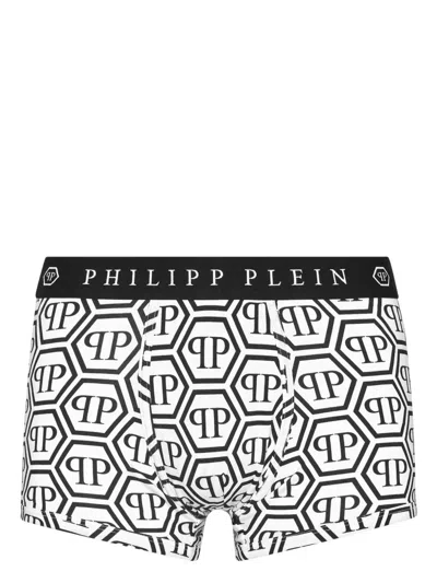 Philipp Plein Monogram Boxer Briefs In White