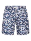Philipp Plein Monogram Boxer Swim Shorts In Blue
