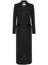 Philipp Plein Monogram Crystal Double-breasted Coat In Black