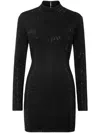 Philipp Plein Monogram-embellished Mini Dress In Black