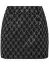 Philipp Plein Monogram-embellished Mini Skirt In Black