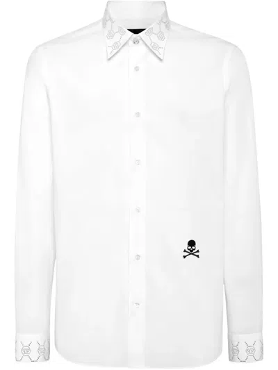 PHILIPP PLEIN MONOGRAM-EMBELLISHED SHIRT