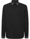 Philipp Plein Shirt Sugar Daddy Cut Ls Monogram Strass Monogram Strass In 黑色