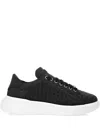Philipp Plein Monogram-embossed Leather Sneakers In Black