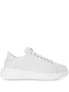 Philipp Plein Monogram-embossed Leather Sneakers In White