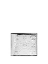 Philipp Plein Monogram-embossed Metallic Wallet In Silver