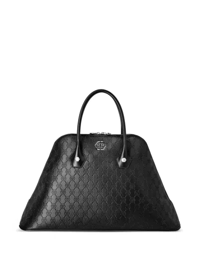 Philipp Plein Monogram Handbag In Black