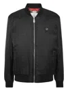 Philipp Plein Monogram Jacquard Bomber Jacket In Black