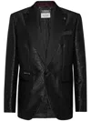 Philipp Plein Monogram-jacquard Single-breasted Blazer In Black