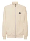 Philipp Plein Monogram-jacquard Track Jacket In Neutral
