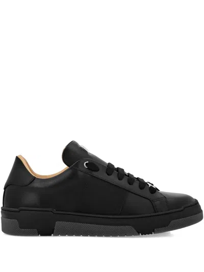 Philipp Plein Monogram Lo-top Sneakers In Black