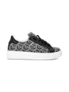Philipp Plein Monogram Low-top Sneakers In Black