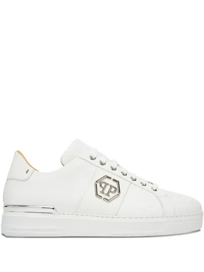 Philipp Plein Monogram Low-top Sneakers In White