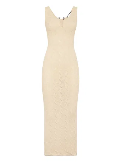 PHILIPP PLEIN MONOGRAM MIDI DRESS