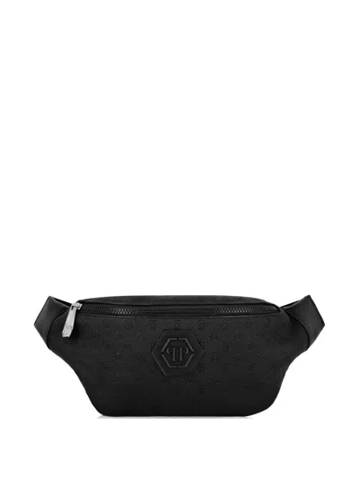 Philipp Plein Monogram-pattern Belt Bag In 黑色