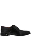 Philipp Plein Monogram-pattern Leather Derby Shoes In Black