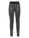 Philipp Plein Monogram-pattern Leggings In Black