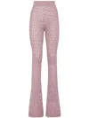 Philipp Plein Monogram-pattern Open-knit Trousers In Pink