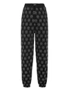 Philipp Plein Washed Fleece Joggers Monogram Strass In Black