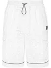 Philipp Plein Monogram-pattern Track Shorts In White