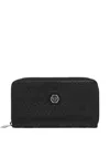 Philipp Plein Monogram-pattern Wallet In Black