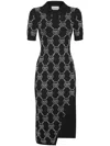 Philipp Plein Monogram Polo Dress In Schwarz