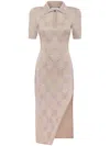 PHILIPP PLEIN MONOGRAM POLO MIDI DRESS