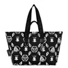 Philipp Plein Monogram Print Nylon Tote Bag In White/black