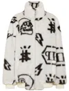 Philipp Plein Monogram-print Zip-up Jacket In White