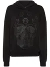 Philipp Plein Monogram Skull Hoodie In 黑色