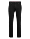 Philipp Plein Denim Trousers Super Straight Cut Dragon Strass In Black