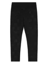 Philipp Plein Monogram Strass Leggings In Black