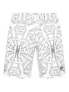Philipp Plein Monogram-print Swim Shorts In White