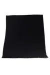 PHILIPP PLEIN MONOGRAMMED FRINGE SCARF IN LUXE WOOL MEN'S BLEND