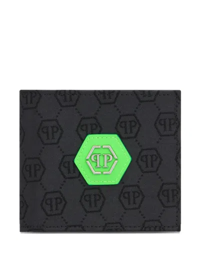 Philipp Plein Monogram-patterned Wallet In Burgundy
