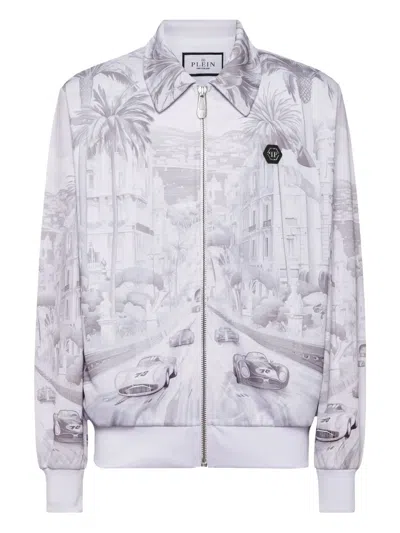 Philipp Plein Montecarlo Tracksuit Jacket In White