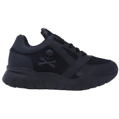 Pre-owned Philipp Plein Msc1398 0296 "yellow" Black Mens Sneakers