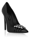 Philipp Plein Multi-strap Nappa Leather Pumps 12 In Black