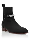 Philipp Plein Nabuk Boots Low Flat In Black