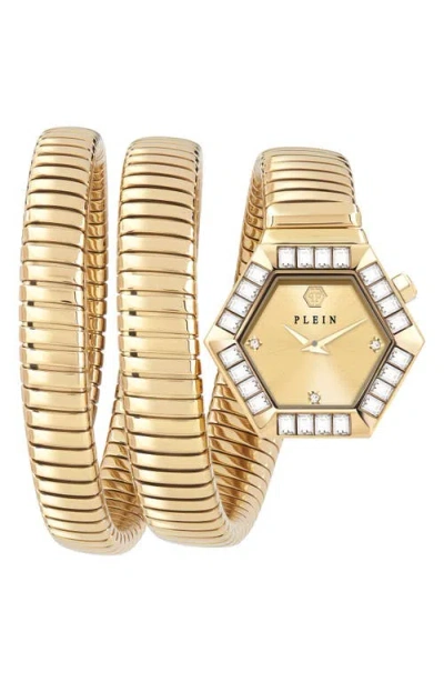 PHILIPP PLEIN PHILIPP PLEIN $NAKE HEXAGON CRYSTAL BRACELET WATCH, 28MM