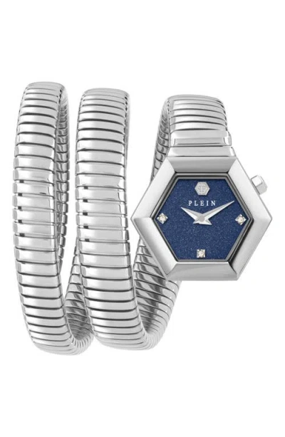 Philipp Plein Snake Hexagon 24mm Watch In Blue