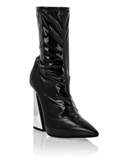 Philipp Plein Naplak Pointed Boots In Black