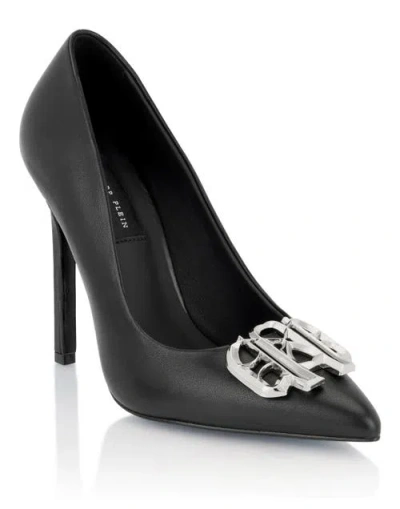 Philipp Plein Nappa High Heels Pump H120 Gothic Plein Women In Black