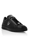 Philipp Plein Nappa Leather Lo-top Sneakers Hexagon In Black