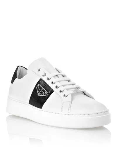 Philipp Plein Nappa Leather Lo-top Sneakers Triangle Plein In White