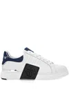 Philipp Plein Nappa Leather Sneakers Low Top Hexagon In White