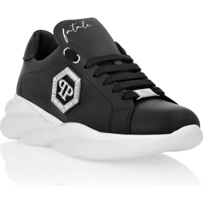 Philipp Plein Nappa Leather Runner Crystal Fatale Women In Black