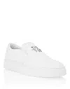 Philipp Plein Nappa Leather Slip On Triangle In White