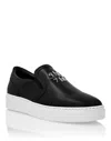 Philipp Plein Nappa Leather Slip On Triangle In Black