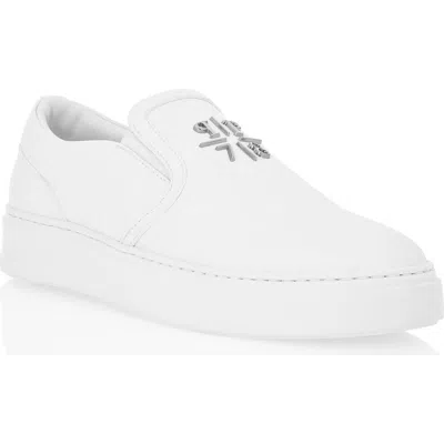 Philipp Plein Nappa Leather Slip On Triangle Unisex In Multi